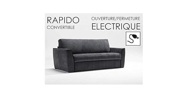 Verysofa Canape Ouverture Express Automatiko Microfibre Gris