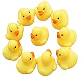 Ularma 12 Gummi Ente Entchen Bad Baby Dusche Spielzeug Party Gefälligkeiten Spielzeug Gelb Ente