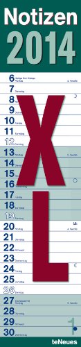 Notizenkalender XL grün 2014