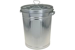 DRULINE 55 L Oskartonne Aschetonne mit Deckel Ascheeimer Oskar aus der Mülltonne Zinktonne Metalltonne Maxitonne Abfalltonne Küchen Mülleimer Abfalleimer Küche Abfallbehälter Küche Abfallsammler Müllbehälter