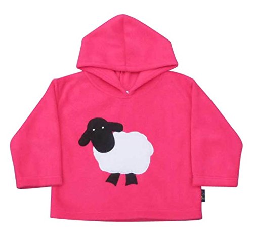 FHA10P CozyBear Pink Fleece Hoody Top with Sheep - age 4 to 5 years