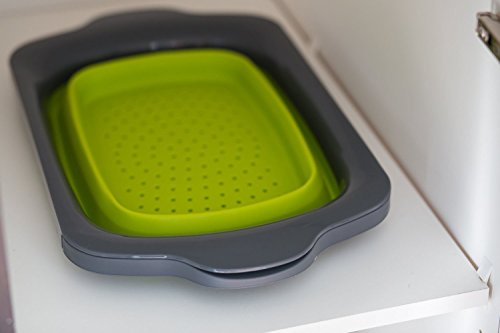 Erasky Küchensieb Schüssel Ausziehbar Faltbar Silikon Geschirr Sieb Küche Ordnung - 7