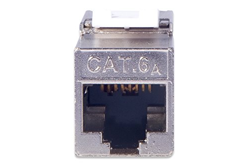 DIGITUS CAT 6A Keystone Modul, geschirmt, werkzeugfreie Montage, silber, Set 24 Stück - 4