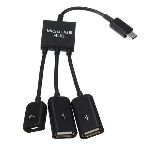 Adapter Kabel - TOOGOO(R)Dual Micro USB Host OTG Hub Spiltter Adapter Kabel fuer Nexus S3 Galaxy Tab Smartphones