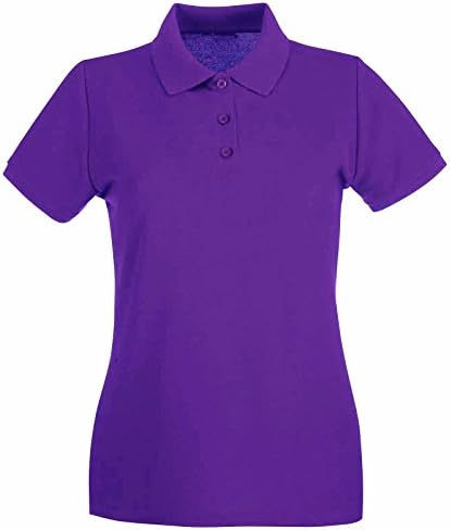 Ladies Classic Pique Polo Shirt Purple 22
