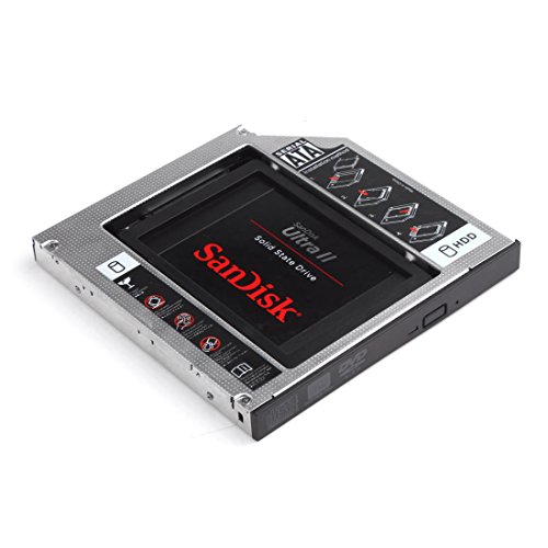 DiGiYes® 12,7 mm / 0.5in Universelle Second SATA HDD Festplatte Caddy Modul Adapter - 7