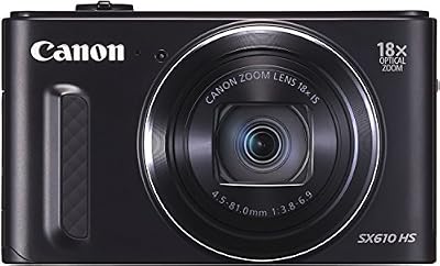 Canon PowerShot SX610 HS - Appareil photo numérique - compact - 20.2 Mpix - 18 x zoom optique - Wi-Fi, NFC - noir
