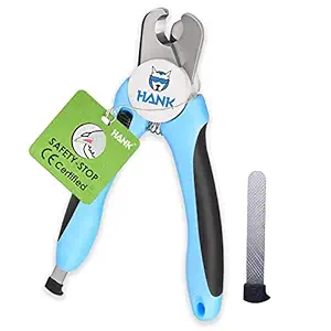 HANK Pet Nail Cutter Claw Clippers | Dog Cat toenail Trimmer Grinder | Provide Safety Lock - Guard | Pet Grooming Scissors Tool | Suitable Small to Large Breed (Blue) - by HankPets