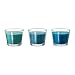 Produktbild IKEA Duftkerze im Glas BRÄCKA Set 3 Stück in 4 Farben und Duftnoten (türkis)