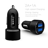 Riida Car Charger Dual USB Adaptador para iPhone 6s, iPad, Samsun Galaxy S7, Blackberries y otros Dispositivos (USB Port x 2)