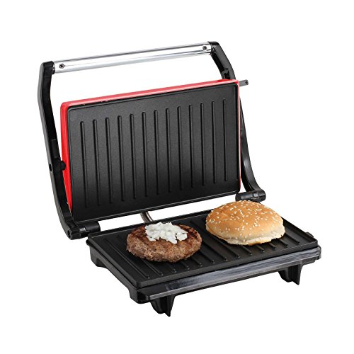 Kontaktgrill Deckel Sandwich-Maker 700 Watt Grill (Sandwich-Toaster, Multigrill, Tischgrill, Panini-Maker, Elektrogrill, Rot) - 2