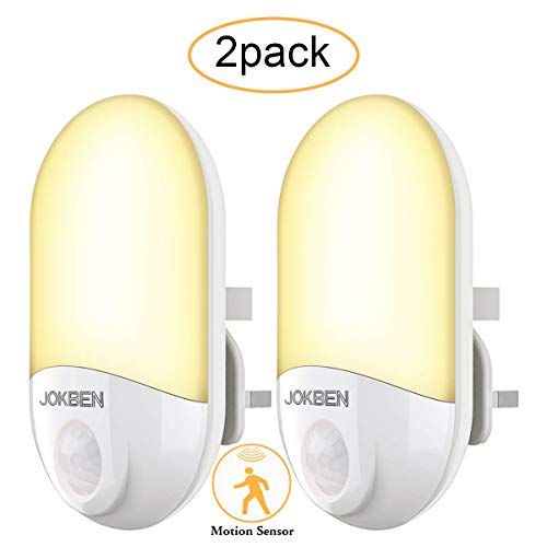 Motion Sensor Night Lights Plug in Wall - Movement Sensor Light PIR LED Night Light Indoor for Kids,Hallway,Corridor,Stairs,Warm White,2Pack