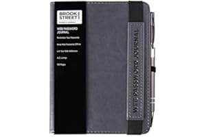 BROOK STREET NOTES - Taccuino A6 per password web e indirizzi internet A6 Grigio chiaro.