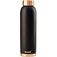 BOROSIL Colour Copper bottle 1 Litre, Black 100% Pure Copper, BPA Free & Leakproof with Anti-Oxidant Properties of Copper, for Home, School & Office