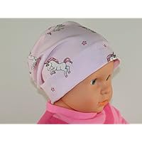 Einhorn Beanie KU.41/43 - Baby Mütze Mitwachsmütze