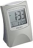 Seiko Bedside Alarm Get Up and Glow Clock Silver-Tone Metallic Case