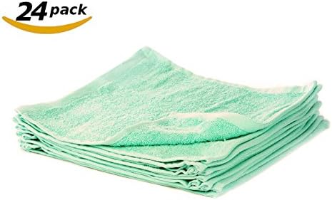 ROHI Salon Towels Easy Care, Ringspun Cotton for Maximum Softness and Absorbency, 24-pack - Teal (30cm x 30cm)