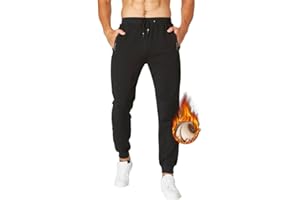 ZOXOZ Pantalon Chandal Hombre Deportivos Hombres Pantalones Sherpa Forro Polar Cálido Algodón Holgados Invierno Termico Jogger con Bolsillos de Cremallera
