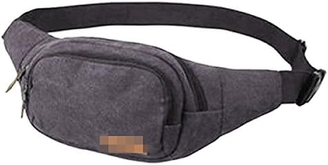 Casual Sports Diagonal Package Chest Bag Outdoor Canvas Fashion Shoulder Bags Convenient Waist Pack,Black-OneSize
