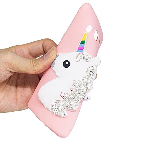 Funda de Silicona para el Samsung Galaxy J5 2016 SM-J510F  Silingsan Silicone Case Carcasa TPU Transparente Funda de Dise  o   nico Carcasa Flexible Suave Resistente a los Ara  azos Cover Funda Protectora Completa Absorci  n de Choque Case - Unicornio Rosado