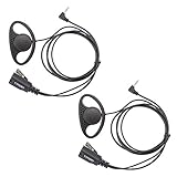 COODIO 2 x Motorola TLKR Radio Oreillette 1-Pin Style D Écouteur Casque Microphone pour Motorola TLKR Talkie Walkie Radio