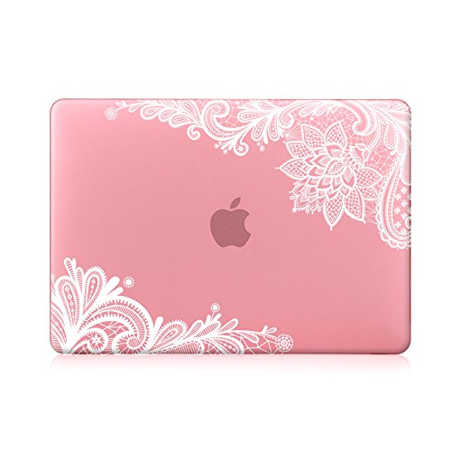 Batianda Floral Senkel Muster Harte Hülle Schutzhülle Für Macbook Pro 13.3 inch with Retina Display (Model:A1502 /A1425),Rosa - 2