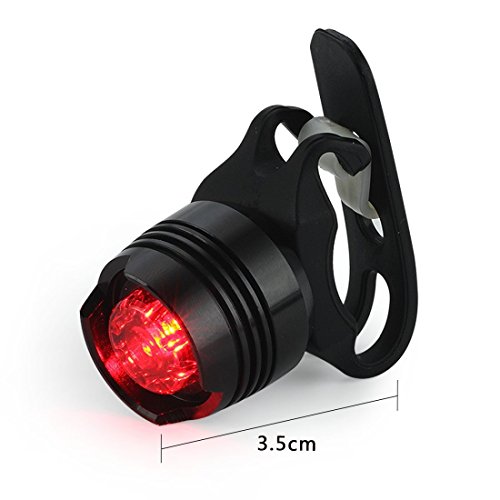 Wiederaufladbare LED Fahrradlicht, LED Frontlicht und Rücklicht Für Radfahren,3 Licht-Modi, Fahrradhorn, Fahrradlampe, Fahrradbeleuchtung Set - 6