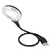 Produktbild DealMux Silber Ton Gooseneck 3 X Lupe Weiß 18 LEDs Licht USB-Lampe schwarz