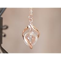 Namenskette 14k roségold Kette Löwenzahn gedreht Kette Name