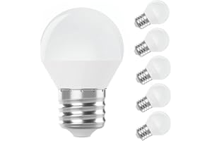 EX UP Lampadina LED E27 G45 6W, Luce Fredda 6500k Attacco Grande Bulbo Piccolo, risparmio energetico (Equivalenti a 40W). Base Classic 550lm, Non Dimmeriabile Nessun Sfarfallio, Pacco da 6