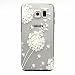 Produktbild MUTOUREN Handyhülle für Samsung Galaxy S6 TPU Silikon Case Cover Durchsichtig Schutzhülle Tasche Etui Bumper Ultradünne Weich Kratzfeste Soßdämpfende Silikontasche Hülle Weiß - Löwenzahn