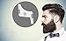 AMTOK Beard Shaping Comb Tool Template with Beard Shaping Guide for Perfect Lines Curve Straight Step Cut, Transparent