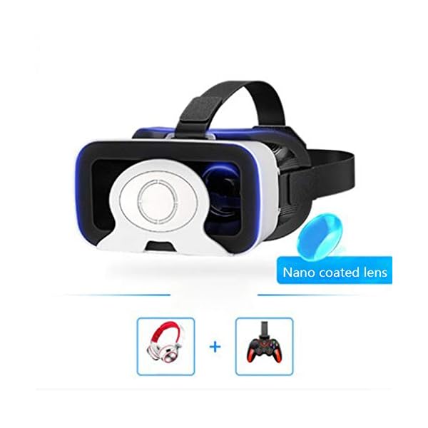 3D VR Brille VR-Headset Mit Remote Controller,3D VR-Brille Für TV, Filme Videospiele-Gläser VR-Goggles Kompatibel Mit Telefonen Im Wert Von 4,7-6,5 Zoll,G