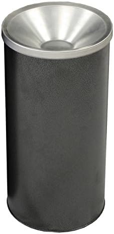 Witt Industries2000SVN Steel Urn Ash Receptacle, Round, 10" Diameter x 20" Height, Silver