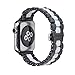 Produktbild Armband für Apple Watch Series 1/2/3/4 38mm/42mm, Smartwatch Zubehör Keramik Ersatzarmband Armbänder Smartwatch für Männer Frauen (Weiß, 38mm)