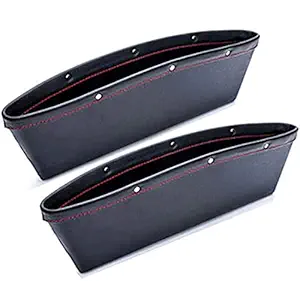 AREO Catcher Car Seat Side Pockets with Gap Slit Pocket Organizer - 2 Pieces