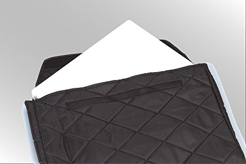 BECO Messenger-Notebook-Tasche für Notebooks bis zu 19 Zoll widescreen, mit gepolsterter Innentasche, 6 Taschen für Zubehör, mit gepolstertem Schultergurt, Material: Nylon, Farbe: Schwarz/beige, Innenmaße: 45.0 x 32.0 x 5.0 cm, Polybeutel mit farbigem Einleger - 3