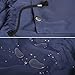 Produktbild WEIHAN Frauen Kapuzen-Regenmantel mit 2 großen Taschen Leichte wasserdichte Outdoor-Tunnelzug-Reißverschluss-Regenmantel-Regenjacke Damen-Regenbekleidung -