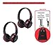 Price comparison product image 2 Pack of Wireless Car Headphones, Wireless Headphones for Kids, In Car Wireless Headphones with Travelling Bag for Universal Rear Entertainment System, 2 Channel Wireless Headphones