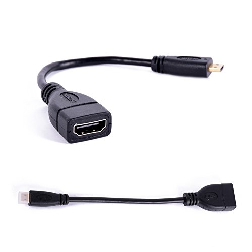 shiningup 1080P HD 15,2 cm schwarz Micro-HDMI-Verlängerungskabel Extender männlich zu weiblich Adapter Kabel-Konverter - 3