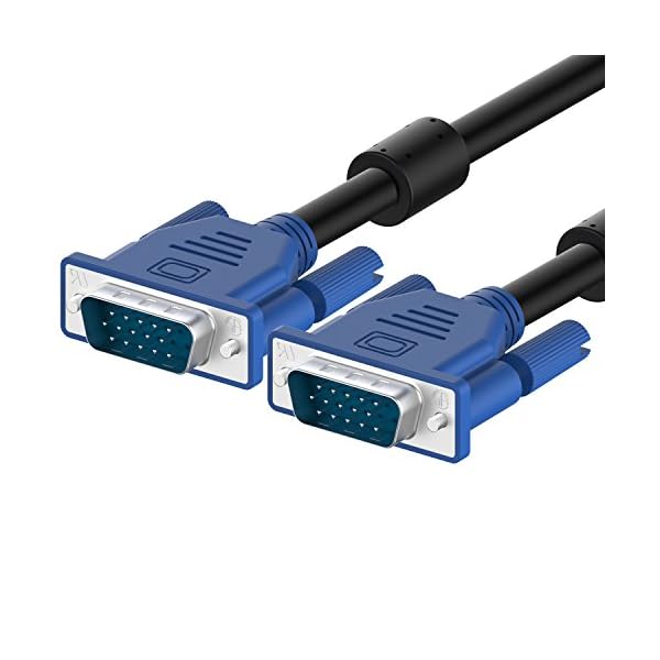 Rankie Cable adaptador de VGA a VGA, 1,8m, Negro