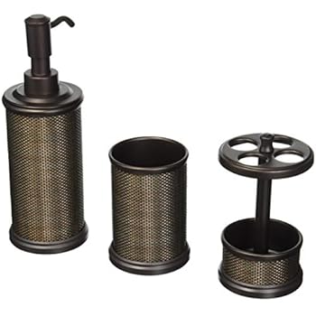 mDesign dekoratives 3er-Set Badaccessoires – Bad-Accessoires-Set