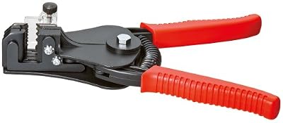 KNIPEX 12 11 180 Pince à dénuder avec couteaux de forme noire laquée gainées en plastique 180 mm