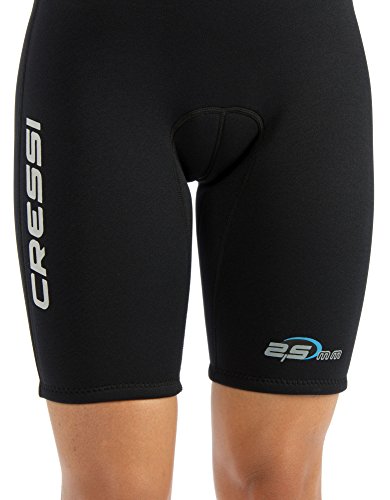 Cressi Damen Med X – Neoprenanzug Shorty Premium Neopren 3 mm – Farbe Schwarz/Weiß/Blau - 6