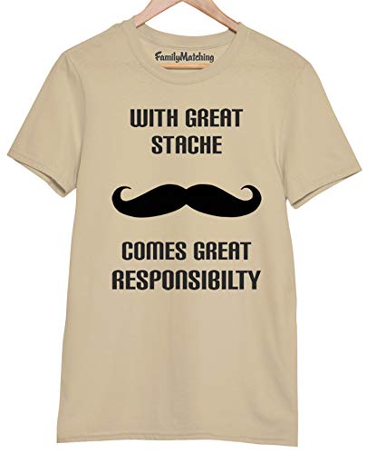 FAMILY MATCHING Moustache Beard Tshirt with Great Stache Awareness Mustache