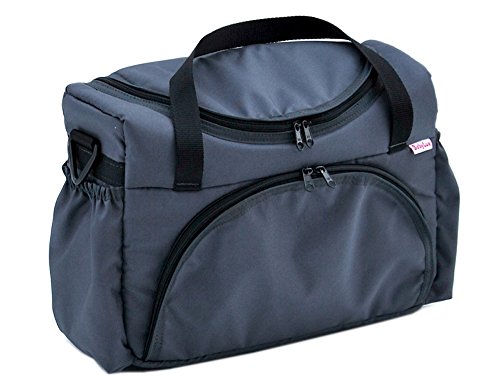 Preisvergleich Produktbild BABYLUX Pflegetasche WICKELTASCHE Kinderwagentasche Windeltasch für Kinderwagen (Grafit)