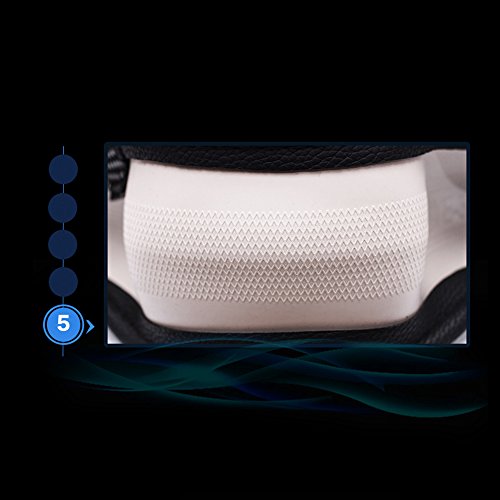 Eclear-Housse-de-volant-universelle-pour-voiture-en-cuir-microfibre-respirant-3739-cm15-antidrapant-Noir