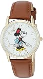 Disney Minnie Mouse Damen Armbanduhr zweifarbig Cardiff Legierung Leder Braun W002770