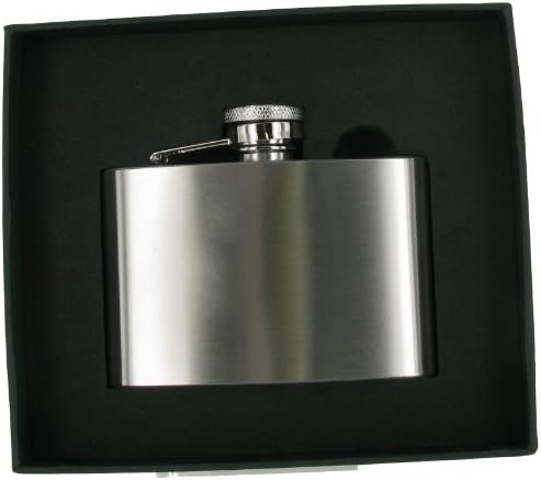 Polished Steel 4oz Flask Brushed Finish