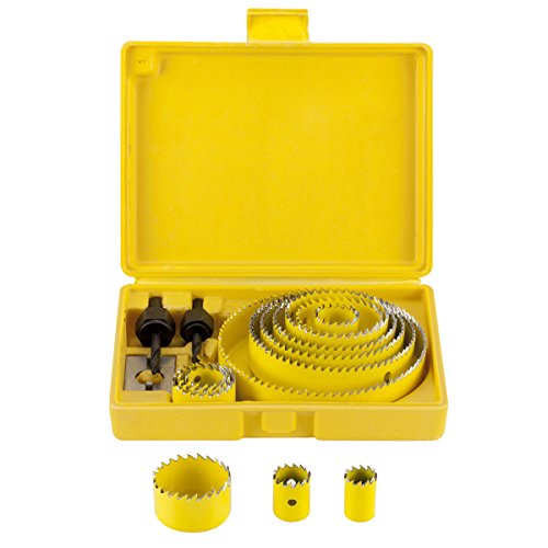 Witasm 16 tlg. Lochsägesatz Lochsägen Set inkl. 19 - 127mm Lochsäge Lochkreissäge Kreissäge Dosenbohrer Bohrkrone Hole Saw Set im Koffer